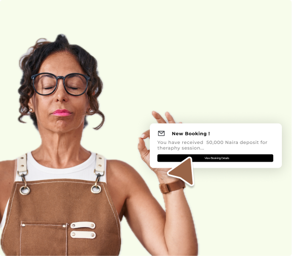 Professional with deposit notification